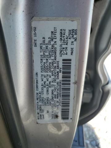 Photo 14 from auction – 2003 TOYOTA 4RUNNER SR with VIN JTEZT14R830008361