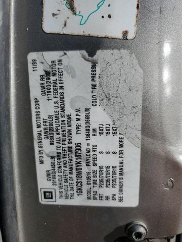 Photo 14 from auction – 2000 GMC JIMMY with VIN 1GKCS18W0YK167906