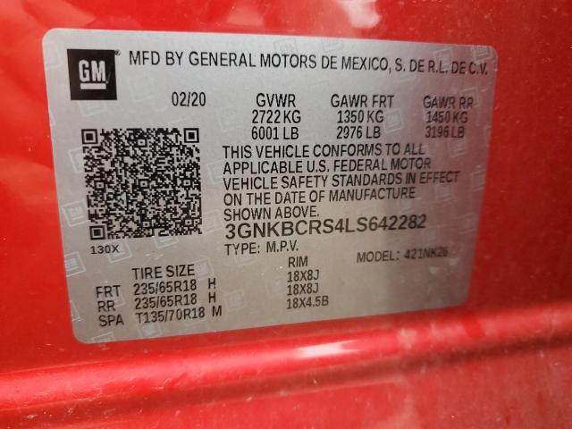 Photo 14 from auction – 2020 CHEVROLET BLAZER 2LT with VIN 3GNKBCRS4LS642282