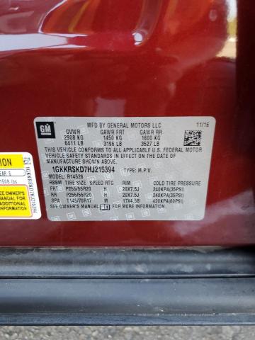 Photo 14 from auction – 2017 GMC ACADIA LIM with VIN 1GKKRSKD7HJ215394