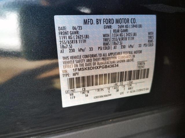 Photo 14 from auction – 2023 FORD EXPLORER X with VIN 1FMSK8DHXPGB43634