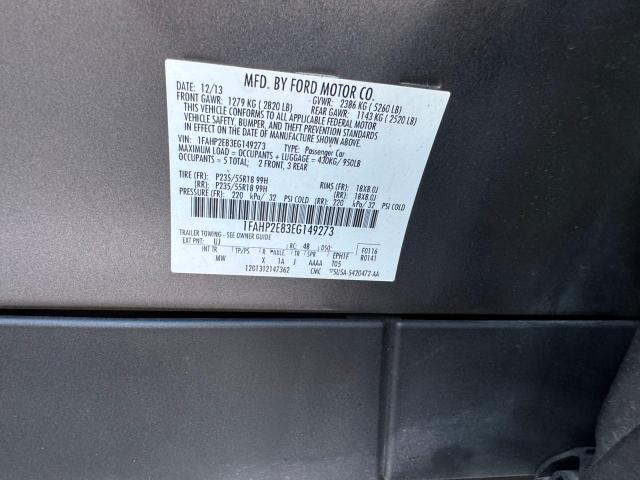 Photo 10 from auction – 2014 FORD TAURUS SEL with VIN 1FAHP2E83EG149273
