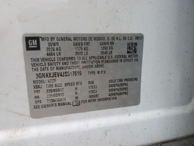 Photo 14 from auction – 2018 CHEVROLET EQUINOX LT with VIN 3GNAXJEV4JS517619