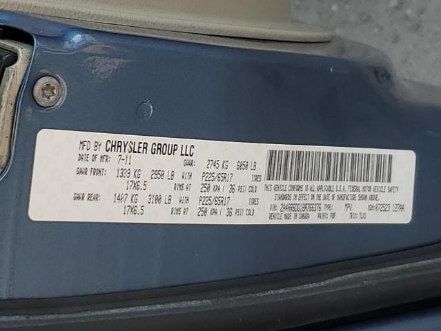 Photo 14 from auction – 2011 CHRYSLER TOWN & COU with VIN 2A4RR6DG1BR766376