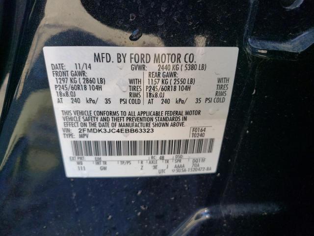 Photo 14 from auction – 2014 FORD EDGE SEL with VIN 2FMDK3JC4EBB63323