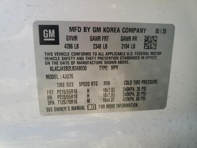 Photo 14 from auction – 2020 BUICK ENCORE PRE with VIN KL4CJASB2LB348030