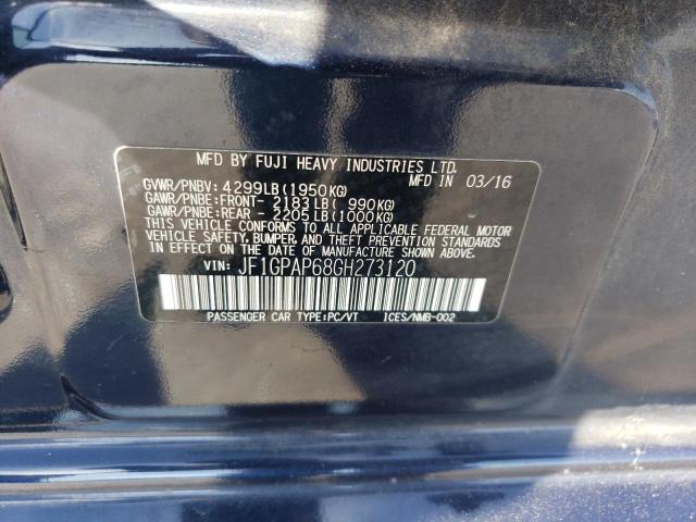 Photo 14 from auction – 2016 SUBARU IMPREZA SP with VIN JF1GPAP68GH273120