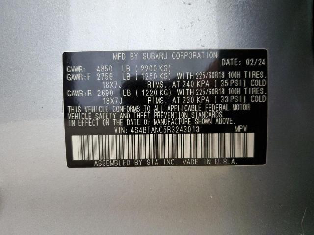 Photo 14 from auction – 2024 SUBARU OUTBACK LI with VIN 4S4BTANC5R3243013