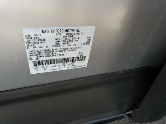Photo 14 from auction – 2018 FORD EXPLORER X with VIN 1FM5K8D8XJGC73580