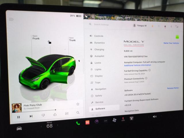 Photo 9 from auction – 2024 TESLA MODEL Y with VIN 7SAYGDEF5RF107744