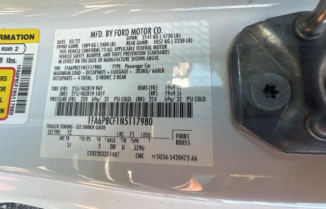 Photo 10 from auction – 2022 FORD MUSTANG GT with VIN 1FA6P8CF1N5117980