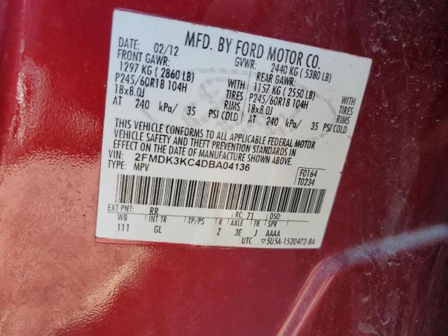 Photo 14 from auction – 2013 FORD EDGE LIMIT with VIN 2FMDK3KC4DBA04136