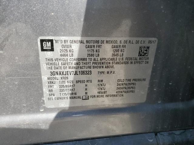Photo 14 from auction – 2018 CHEVROLET EQUINOX LT with VIN 3GNAXJEV7JL106323