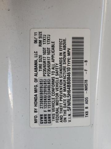 Photo 14 from auction – 2011 HONDA ODYSSEY EX with VIN 5FNRL5H64BB084610