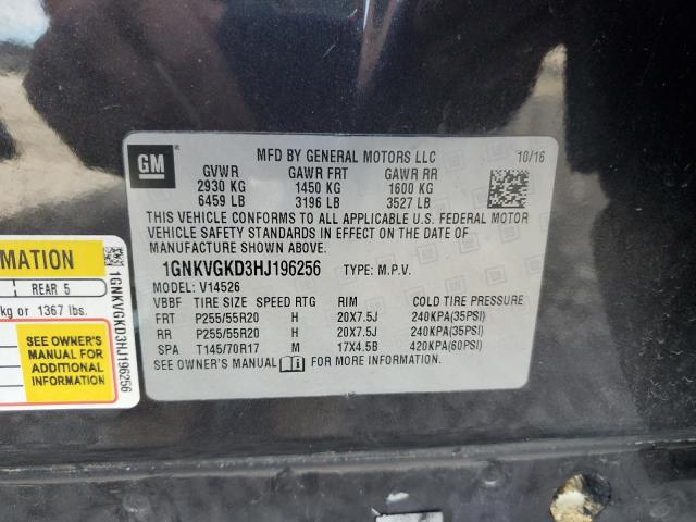 Photo 14 from auction – 2017 CHEVROLET TRAVERSE L with VIN 1GNKVGKD3HJ196256