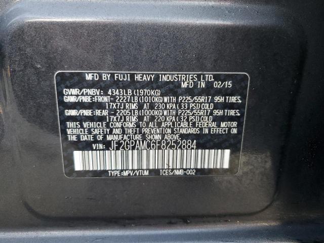 Photo 14 from auction – 2015 SUBARU XV CROSSTR with VIN JF2GPAMC6F8252884