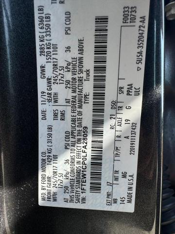 Photo 10 from auction – 2020 FORD F150 SUPER with VIN 1FTEW1CP0LFA28059