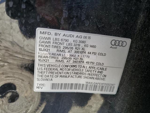 Photo 14 from auction – 2015 AUDI Q7 PREMIUM with VIN WA1LGAFE3FD032387