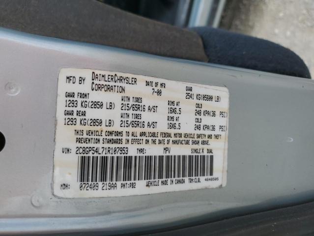 Photo 14 from auction – 2001 CHRYSLER TOWN & COU with VIN 2C8GP54L71R107953