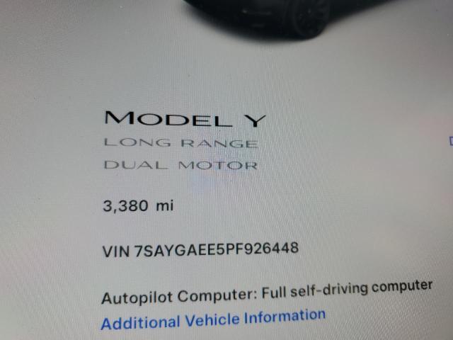 Foto 9 de la subasta – 2023 TESLA MODEL Y con VIN 7SAYGAEE5PF926448