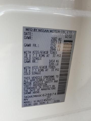 Photo 14 from auction – 2013 NISSAN PATHFINDER with VIN 5N1AR2MNXDC629874