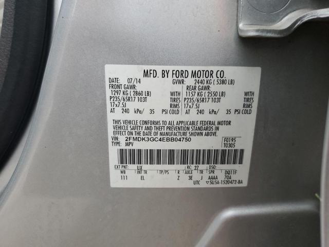 Photo 14 from auction – 2014 FORD EDGE SE with VIN 2FMDK3GC4EBB04750