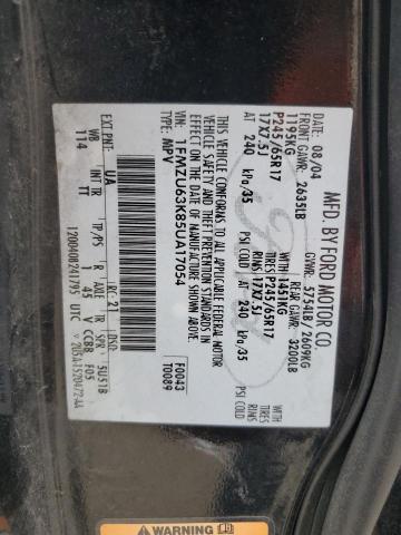Photo 14 from auction – 2005 FORD EXPLORER X with VIN 1FMZU63K85UA17054