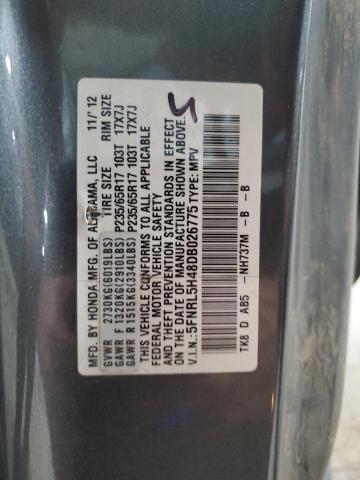 Photo 14 from auction – 2013 HONDA ODYSSEY EX with VIN 5FNRL5H48DB026775