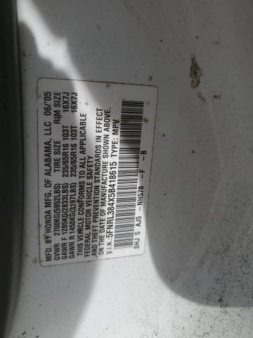 Photo 14 from auction – 2005 HONDA ODYSSEY EX with VIN 5FNRL384X5B418615