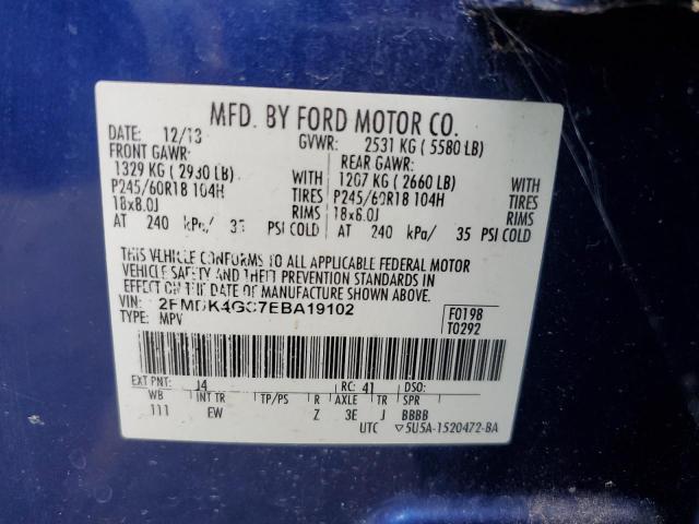 Photo 14 from auction – 2014 FORD EDGE SE with VIN 2FMDK4GC7EBA19102