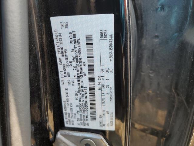 Photo 14 from auction – 2019 FORD ESCAPE SE with VIN 1FMCU9GDXKUA76413