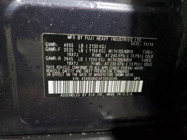 Photo 14 from auction – 2015 SUBARU OUTBACK 2. with VIN 4S4BSBNCXF3263049