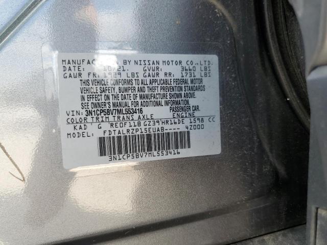 Photo 14 from auction – 2021 NISSAN KICKS S with VIN 3N1CP5BV7ML553416