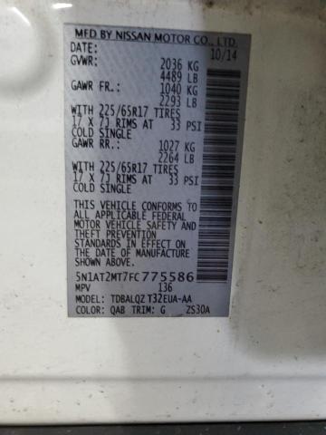 Photo 14 from auction – 2015 NISSAN ROGUE S with VIN 5N1AT2MT7FC775586