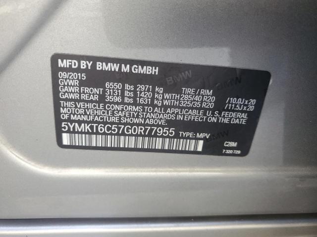 Photo 14 from auction – 2016 BMW X5 M with VIN 5YMKT6C57G0R77955