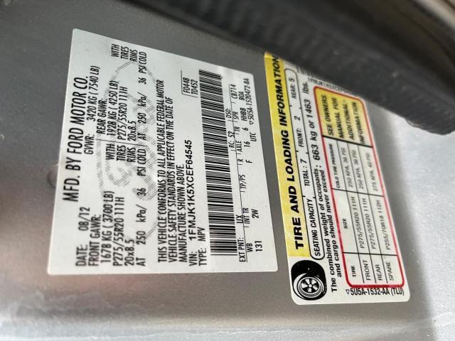 Photo 10 from auction – 2012 FORD EXPEDITION with VIN 1FMJK1K5XCEF64545