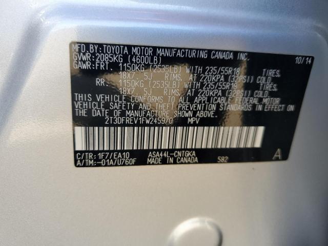 Photo 14 from auction – 2015 TOYOTA RAV4 LIMIT with VIN 2T3DFREV1FW245970