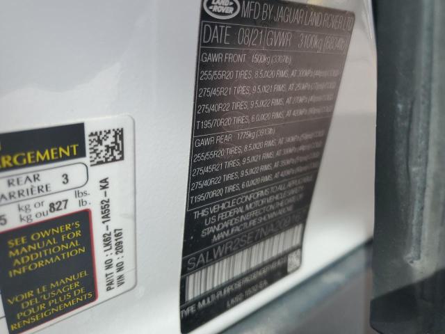 Photo 14 from auction – 2022 LAND ROVER RANGE ROVE with VIN SALWR2SE7NA209167