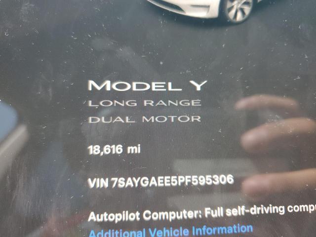 Photo 9 from auction – 2023 TESLA MODEL Y with VIN 7SAYGAEE5PF595306
