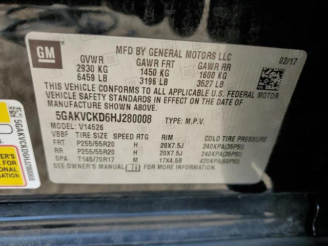 Photo 14 from auction – 2017 BUICK ENCLAVE with VIN 5GAKVCKD6HJ280008