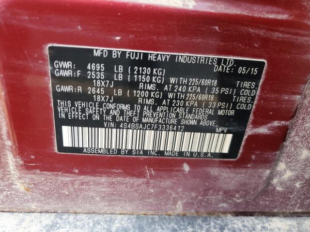 Photo 14 from auction – 2015 SUBARU OUTBACK 2. with VIN 4S4BSAJC7F3336412