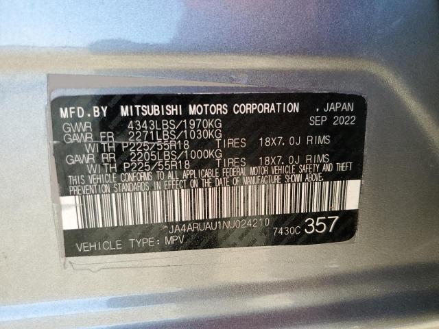 Photo 14 from auction – 2022 MITSUBISHI OUTLANDER with VIN JA4ARUAU1NU024210