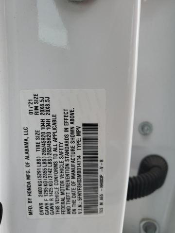 Photo 14 from auction – 2021 HONDA PASSPORT E with VIN 5FNYF8H03MB014714
