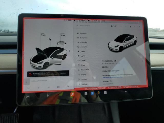 Photo 9 from auction – 2021 TESLA MODEL 3 with VIN 5YJ3E1EA8MF026651