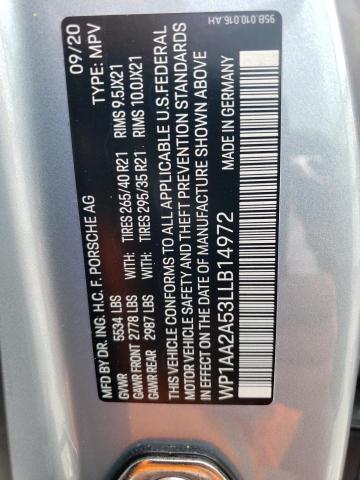 Photo 14 from auction – 2020 PORSCHE MACAN with VIN WP1AA2A53LLB14972