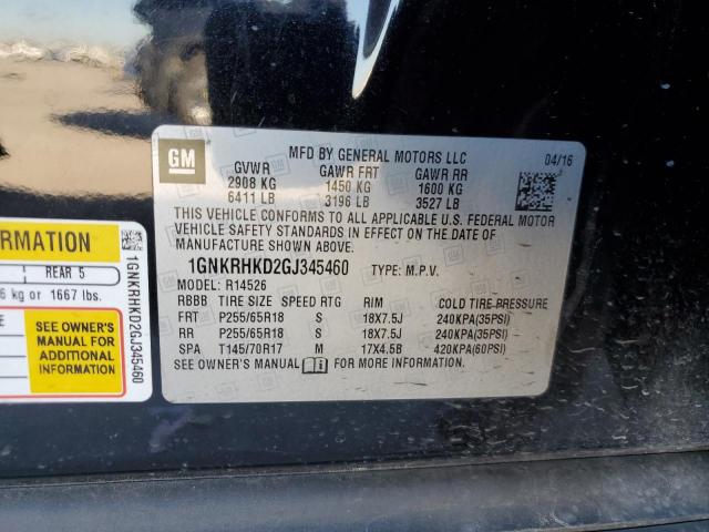 Photo 14 from auction – 2016 CHEVROLET TRAVERSE L with VIN 1GNKRHKD2GJ345460