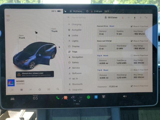 Photo 9 from auction – 2022 TESLA MODEL Y with VIN 7SAYGDEE1NF318022