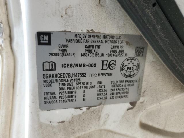 Photo 14 from auction – 2011 BUICK ENCLAVE CX with VIN 5GAKVCED7BJ147552