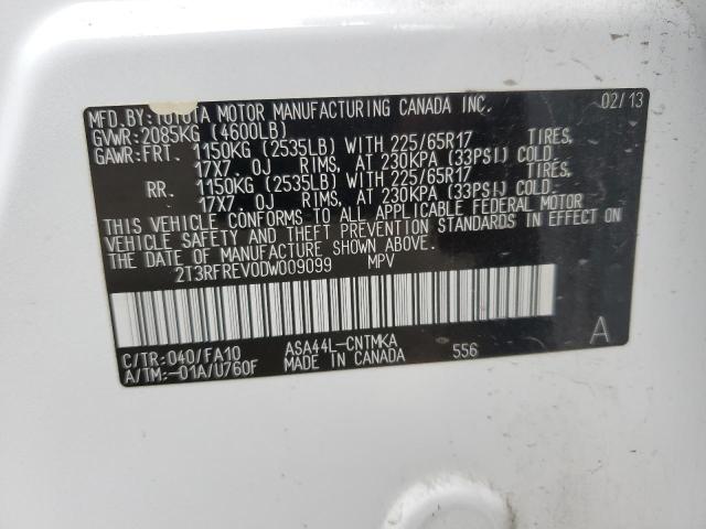 Photo 14 from auction – 2013 TOYOTA RAV4 XLE with VIN 2T3RFREV0DW009099