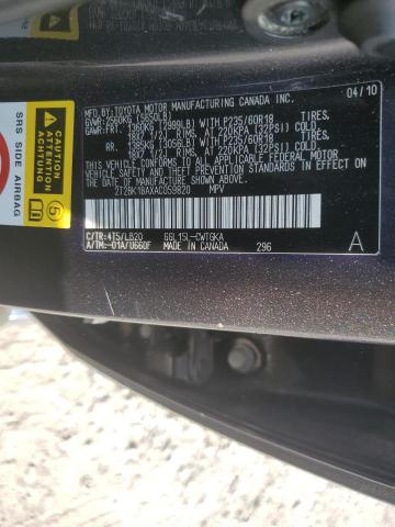 Photo 14 from auction – 2010 LEXUS RX 350 with VIN 2T2BK1BAXAC059820